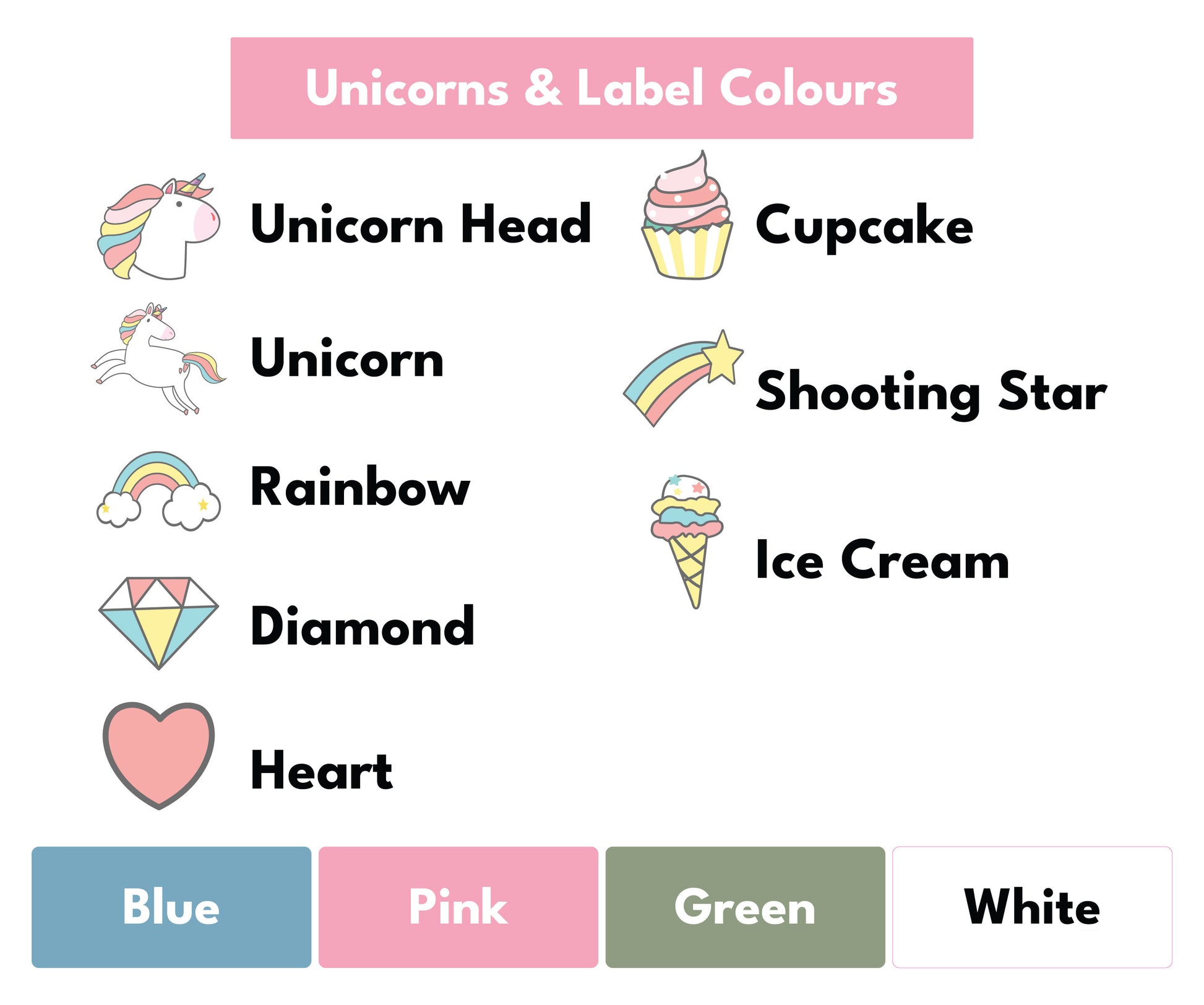 84 Unicorn Stick On Clothing Labels For Kids School Unicorn Clothes No-Iron Children Name Labels