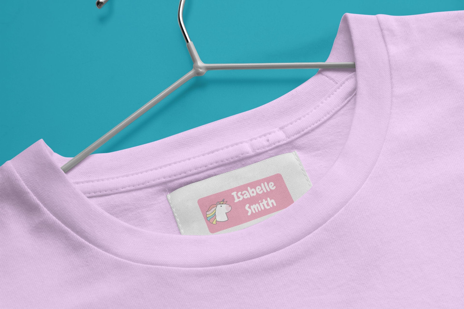 84 Unicorn Stick On Clothing Labels For Kids School Unicorn Clothes No-Iron Children Name Labels