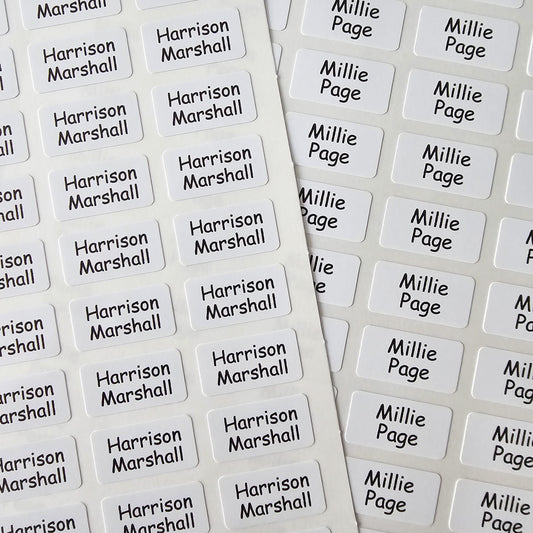 66 Stick On Clothing Labels For Kids School Uniform Clothing, Stationery & Items - Care Home Labels - Washable