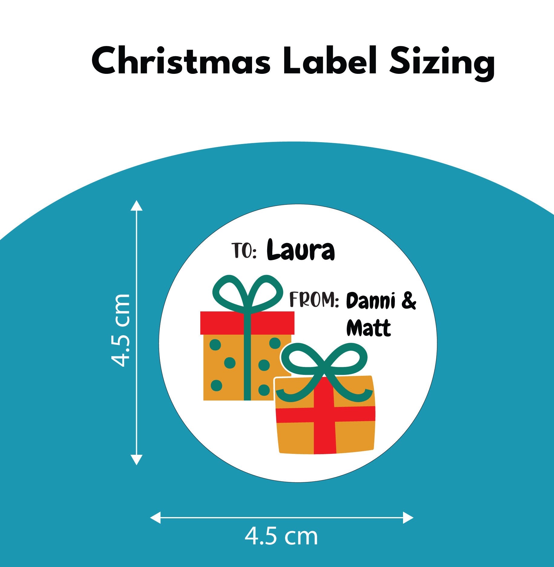 Personalised Christmas To & From Present Label Stickers Gift Tags For Xmas Gifts Custom Name