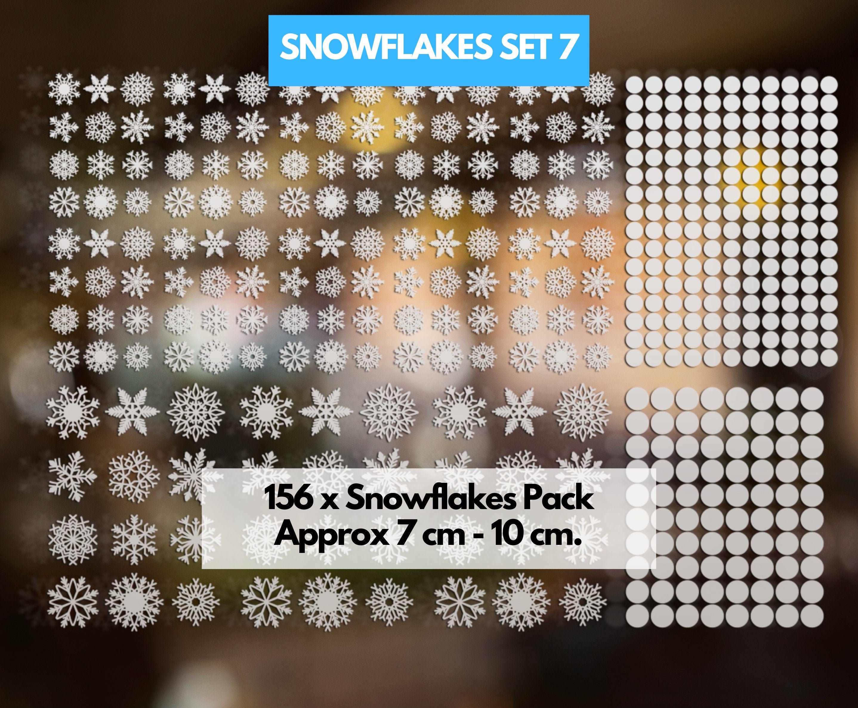 Mega 412 x Snowflake Window Stickers Pack For Christmas - Christmas Wi ...