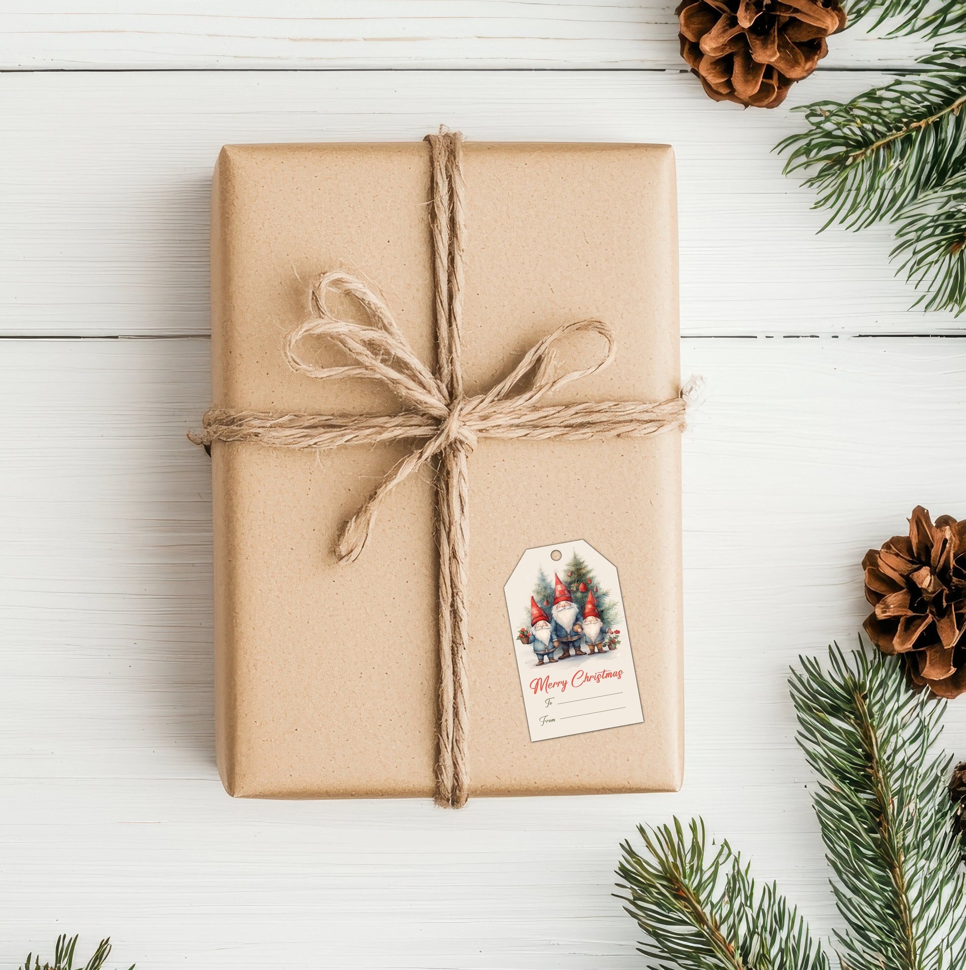 christmas present gift label sticker