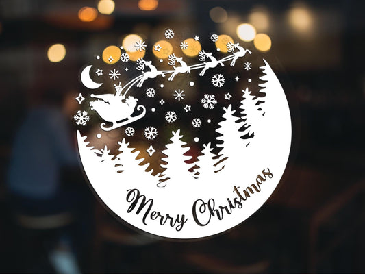 merry christmas window sticker