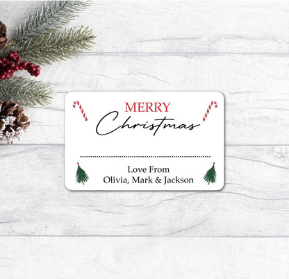 Personalised Christmas Gift Name Label Stickers For Presents And Gifts - Custom Christmas Labels Merry Xmas