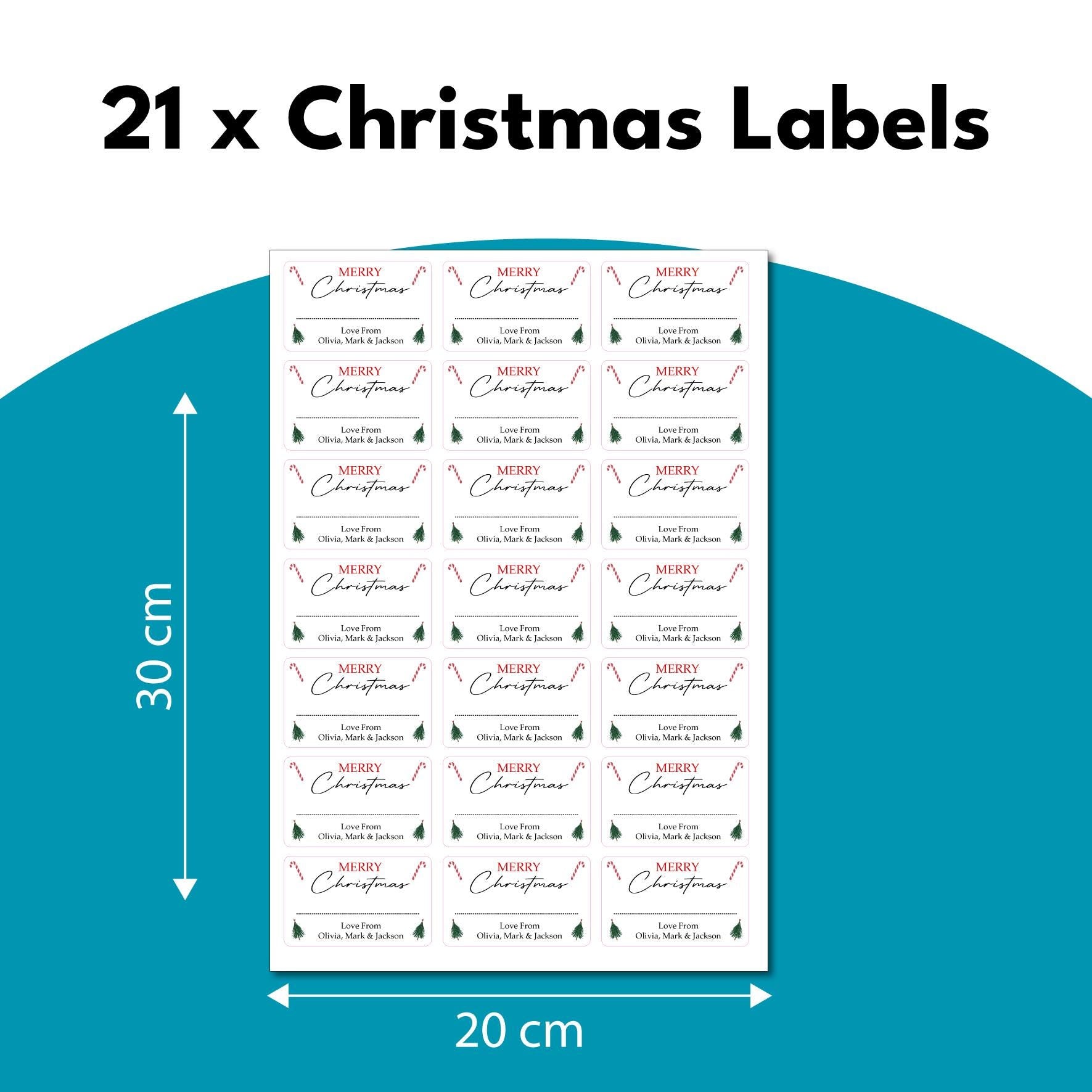 Personalised Christmas Gift Name Label Stickers For Presents And Gifts - Custom Christmas Labels Merry Xmas