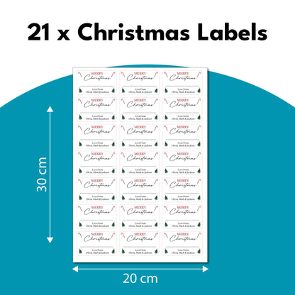 Personalised Christmas Gift Name Label Stickers For Presents And Gifts - Custom Christmas Labels Merry Xmas