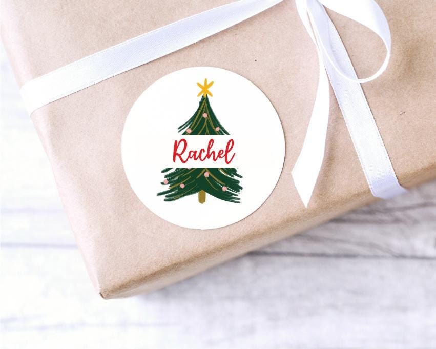 christmas present name label