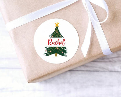 christmas present name label
