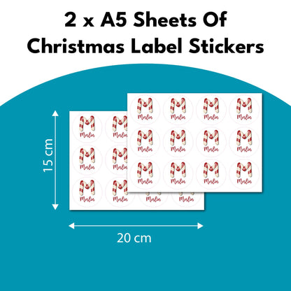Dinosaur Christmas Personalised Name Present Stickers Labels Gift Tag
