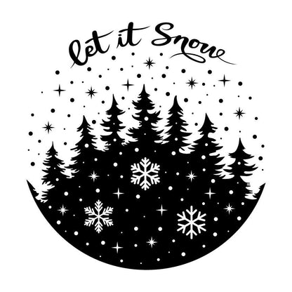 Let It Snow Christmas Window Sticker Decal Decoration For Shops Home Kids Christmas Film