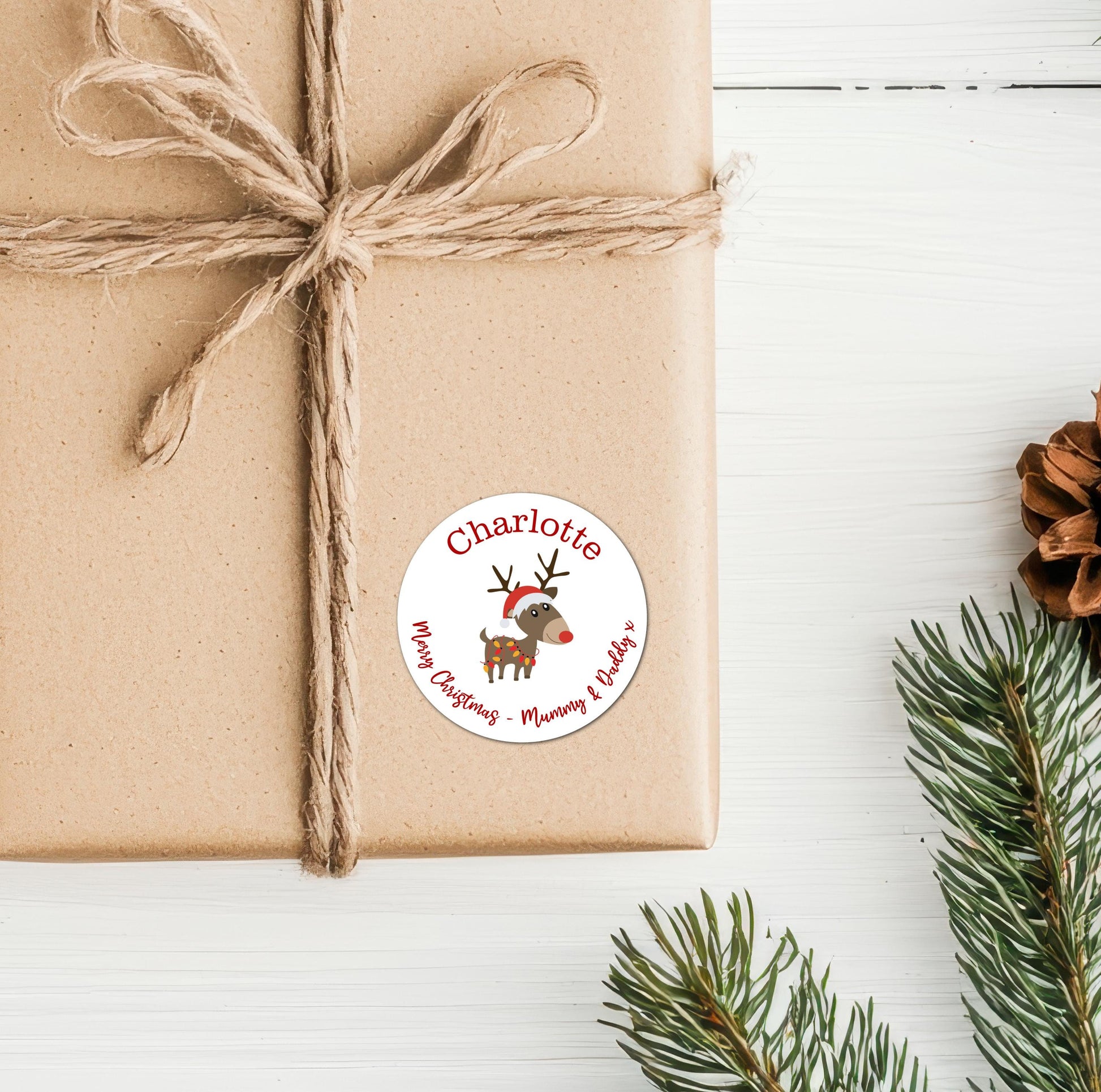 christmas label name tag