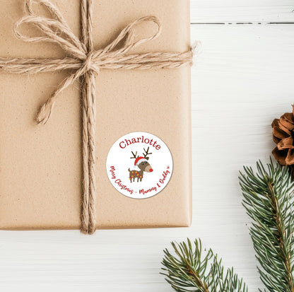 christmas label name tag