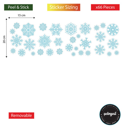 Christmas Snowflake Window Stickers Decals Xmas Window Decorations Removable Festive Self Adhesive For Kids Room Home