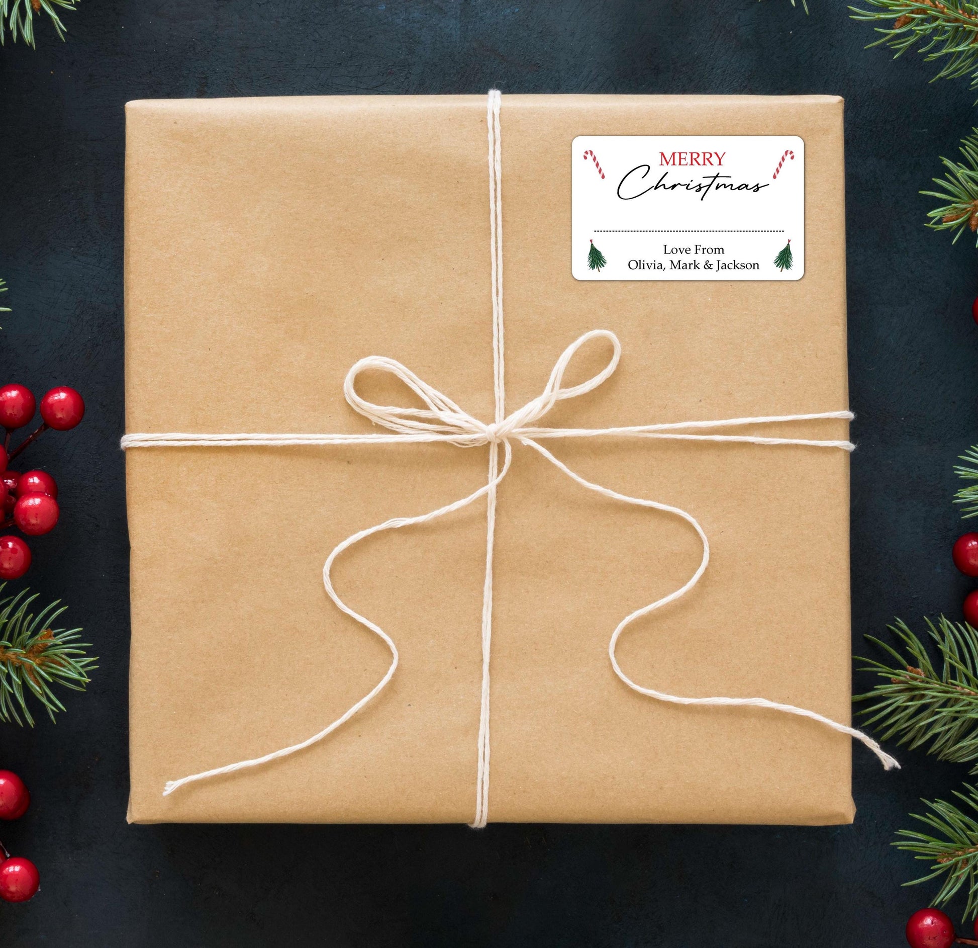 Personalised Christmas Gift Name Label Stickers For Presents And Gifts - Custom Christmas Labels Merry Xmas