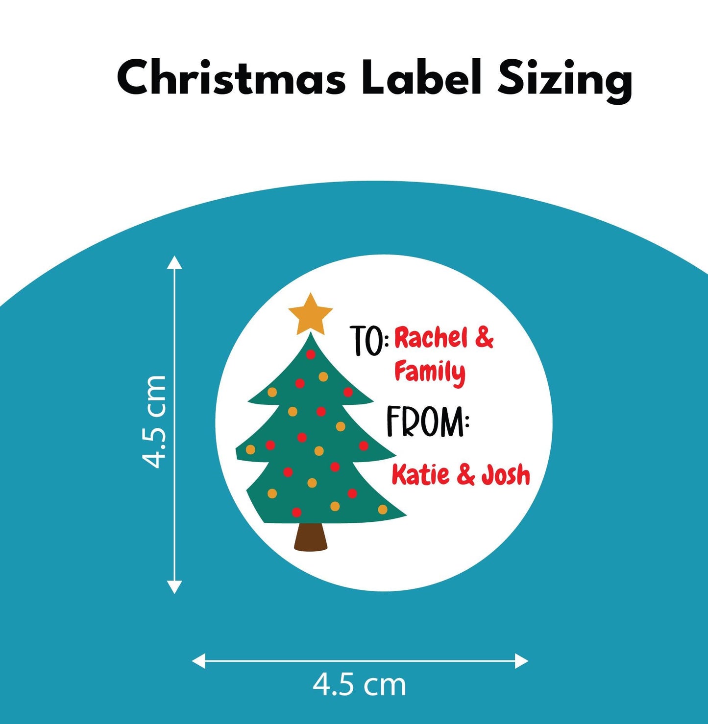 Personalised Christmas Present Name Label Sticker For Gifts - Custom Christmas Stickers Wrapping Paper Tags