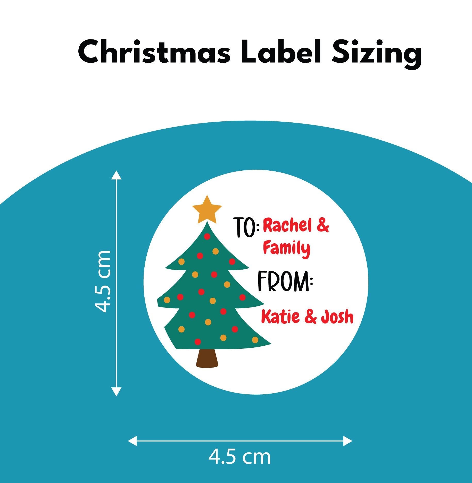Personalised Christmas Present Name Label Sticker For Gifts - Custom Christmas Stickers Wrapping Paper Tags