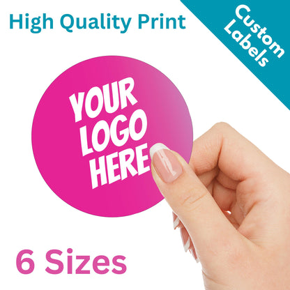 Customised Stickers - Personalised Labels For Kids Party, Business Labels, Custom Image Logo Round Circle Cut