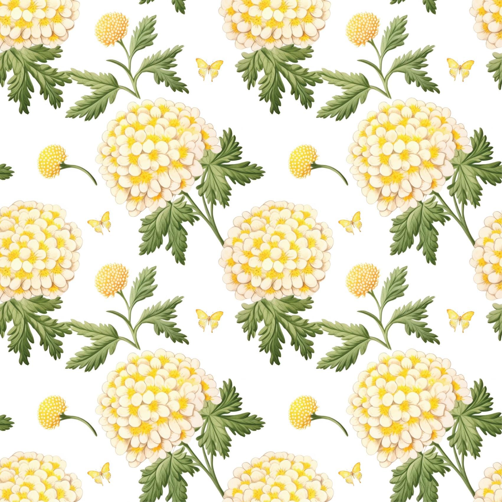 Yellow Chrysanthemum Floral Renter Friendly Removable Stick On Wallpaper Peel And Stick Wallpaper Self Adhesive