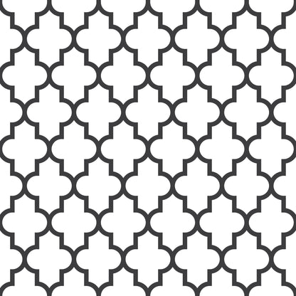 Geometric Black & White Peel And Stick Wallpaper Renter Friendly Removeable