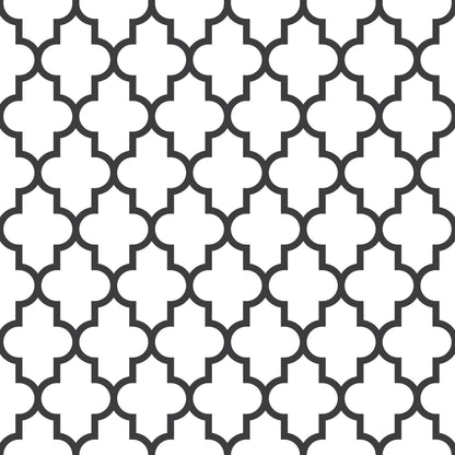 Geometric Black & White Peel And Stick Wallpaper Renter Friendly Removeable