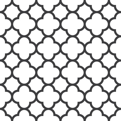 Black & White Geometric Design Peel And Stick Wallpaper Self Adhesive