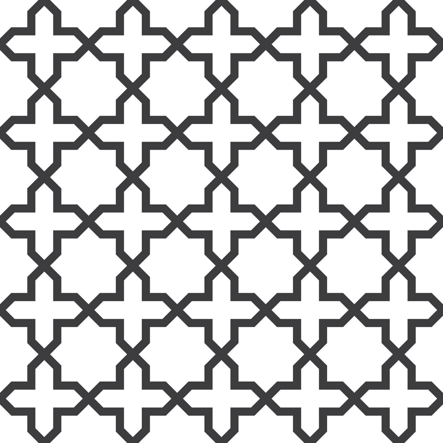 Black & White Geometric star Point Peel And Stick Wallpaper Renter Friendly