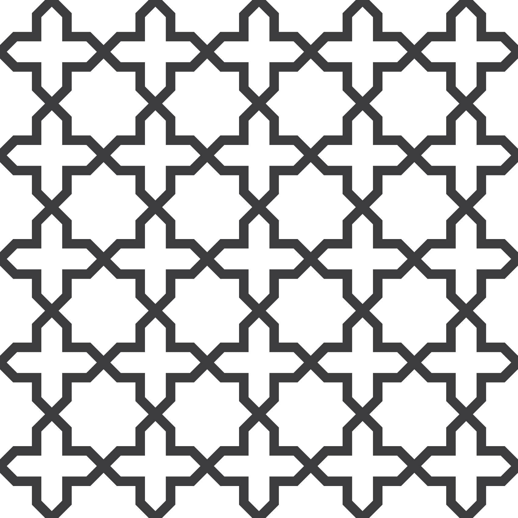 Black & White Geometric star Point Peel And Stick Wallpaper Renter Friendly