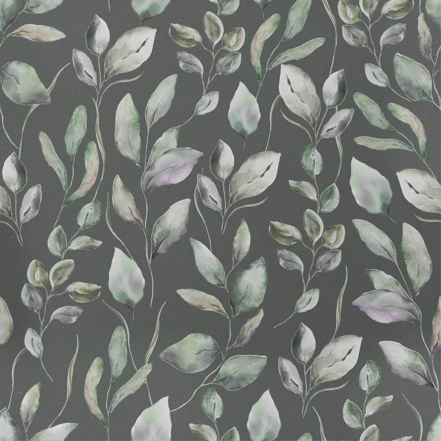 Dark Green Leafy Leaves Peel And Stick Wallpaper Self Adhesive