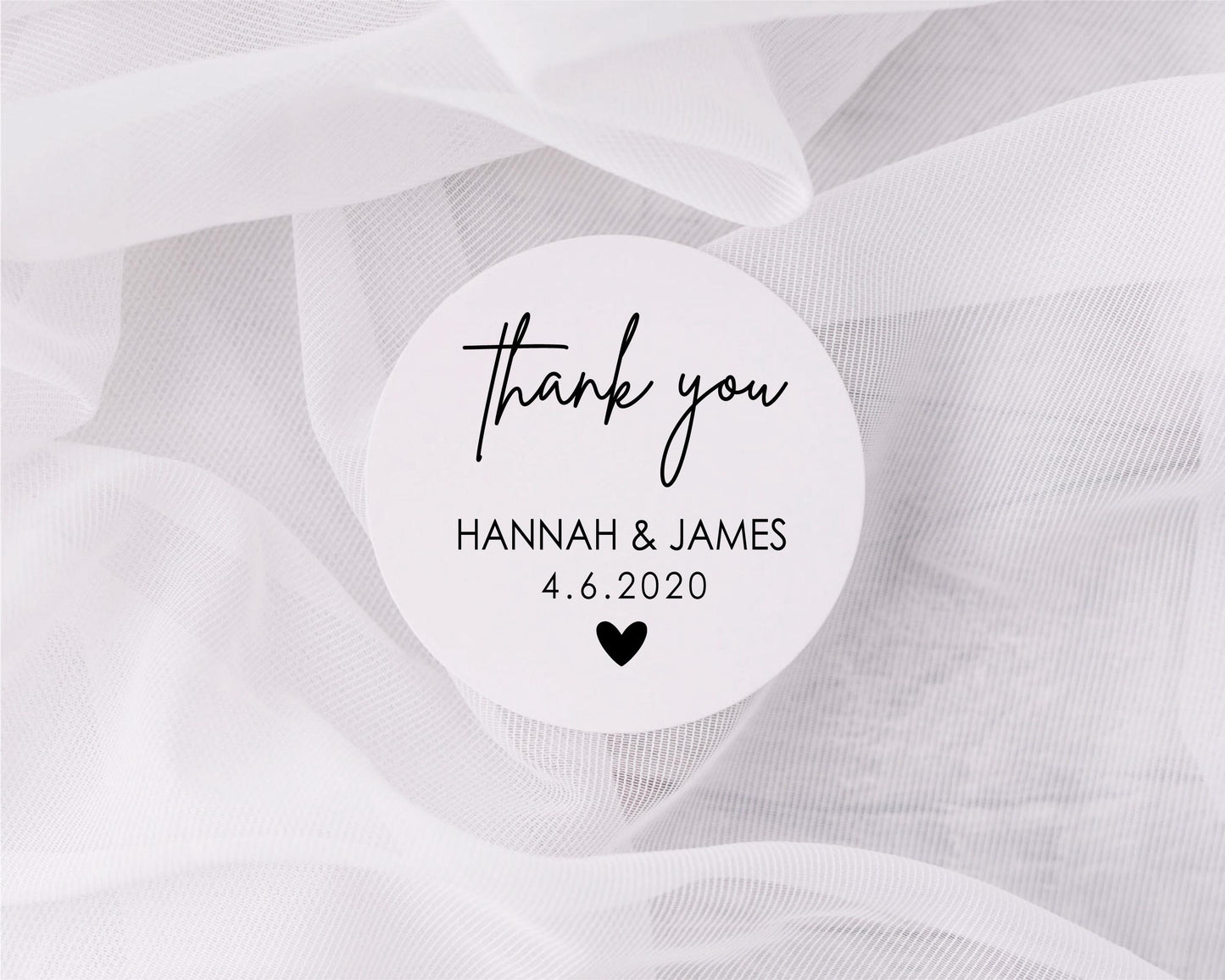 Personalised Names Wedding Date Thank You Labels Wedding Favour Stickers Gifts Customised Minimalist
