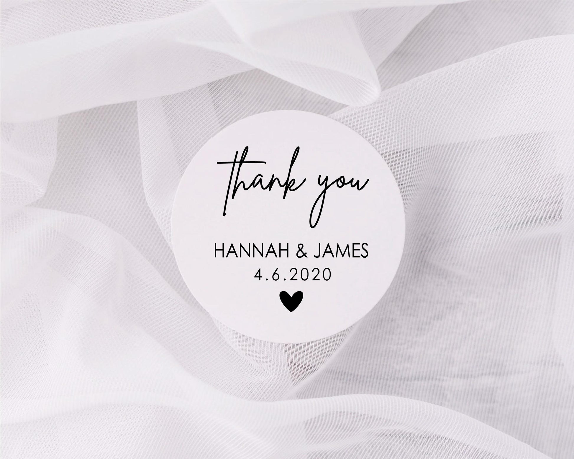 Personalised Names Wedding Date Thank You Labels Wedding Favour Stickers Gifts Customised Minimalist