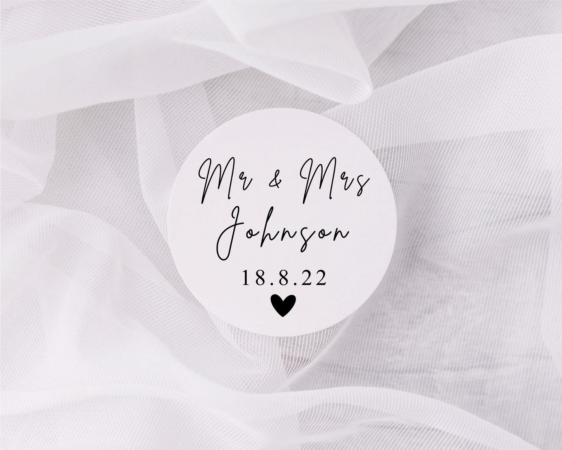 Custom Wedding Favours Stickers Labels - Personalised Names & Date Stickers For Wedding Day