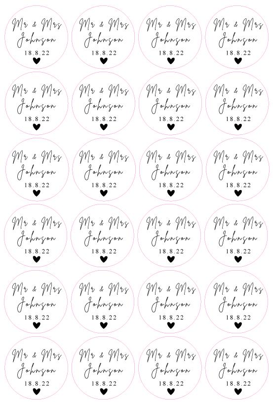Personalised Wedding Custom Labels Mr Mrs Envelope Seals Party Bag Wedding Day Stickers Name And Date