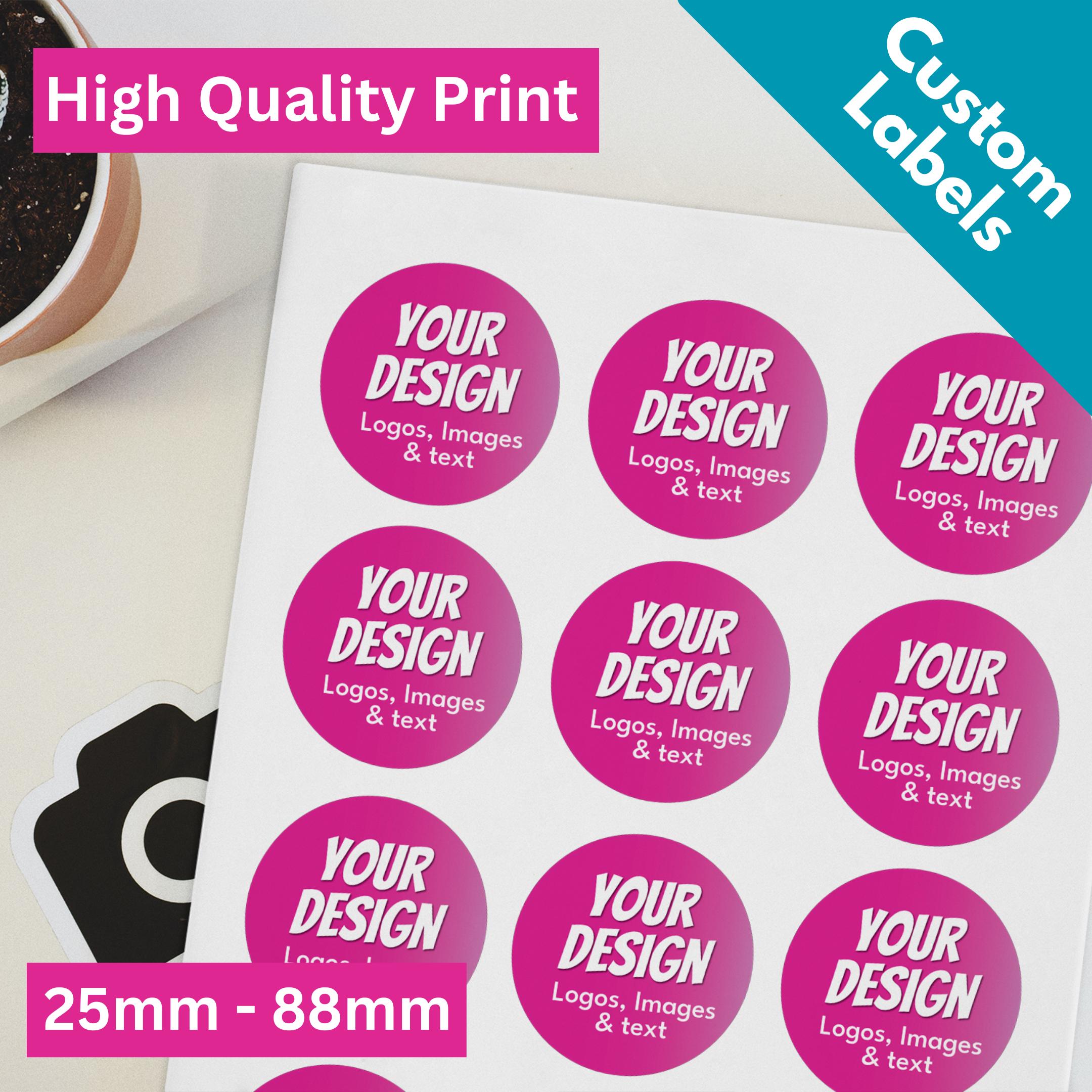 Custom Round Stickers Labels For Business Logo - Add Your Image Person