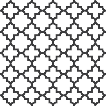 Black & White Geometric Pointed Peel And Stick Wallpaper Removeable