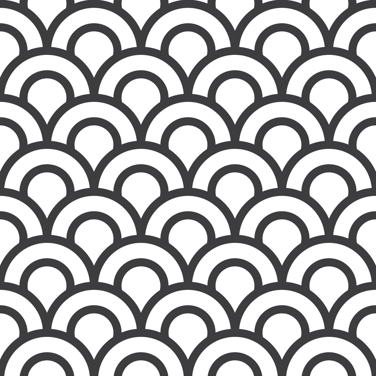Geometric Modern Arch Waves Black & White Peel And Stick Wallpaper Self Adhesive