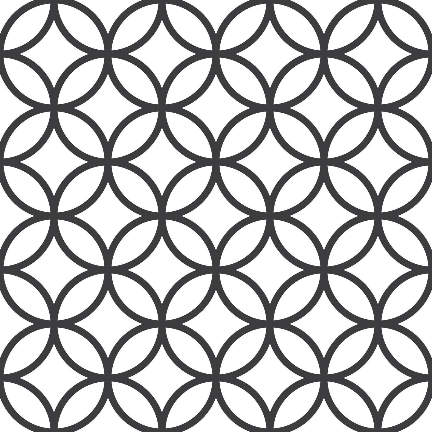 Geometric Circles Black & White Peel And Stick Wallpaper Removeable