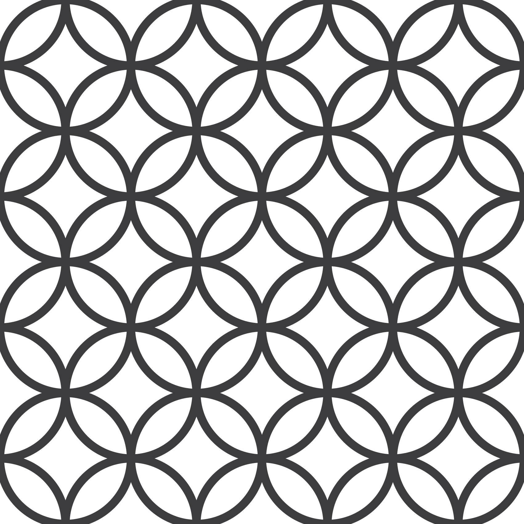 Geometric Circles Black & White Peel And Stick Wallpaper Removeable