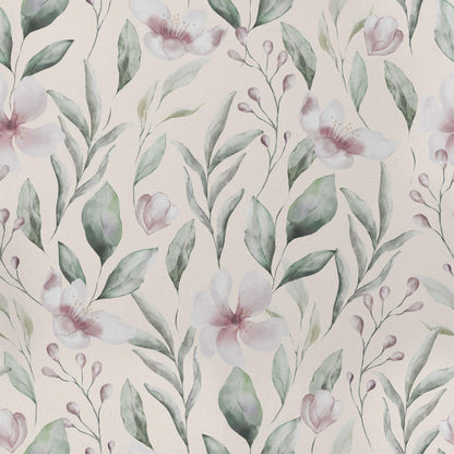 Watercolour Green Pink Leafy Petals Peel And Stick Wallpaper Renter Friendly