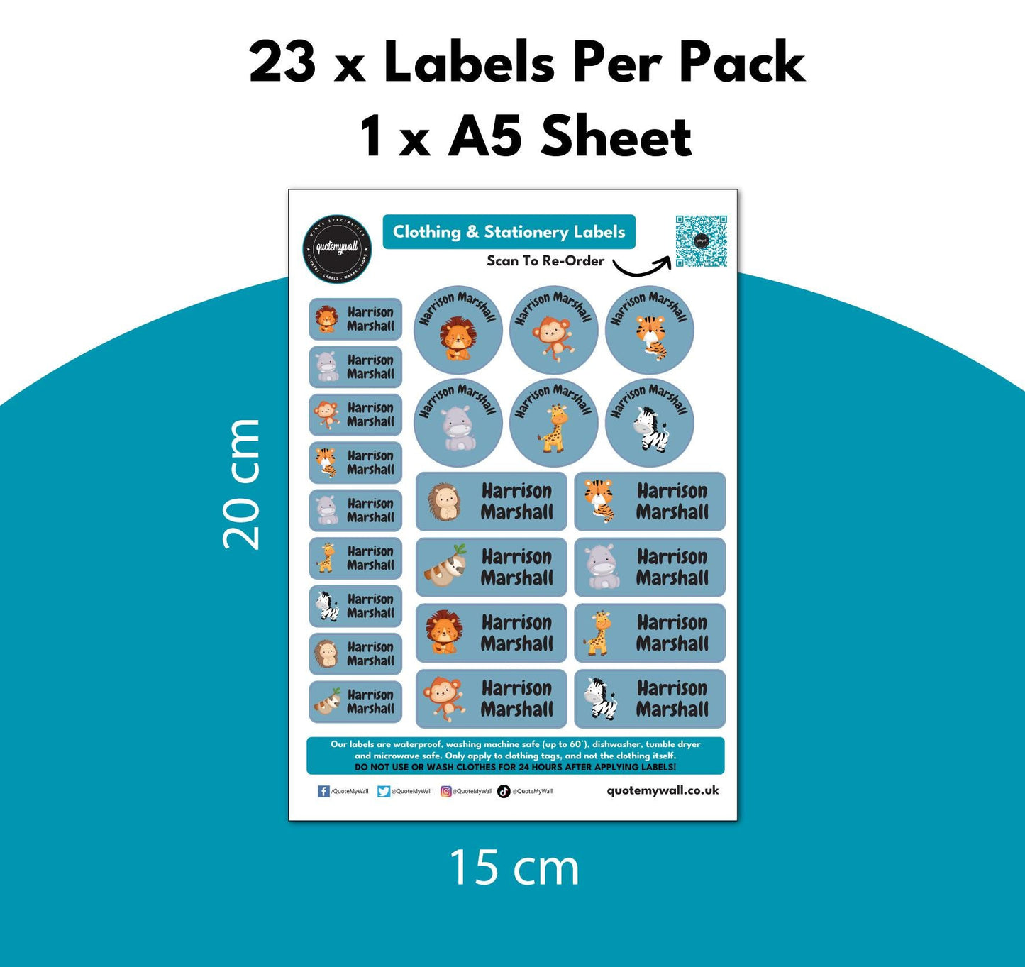 custom name tag sizing stick on name labels