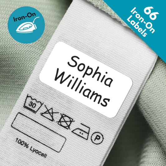 66 Iron-On Name Labels For Clothes - Kids School Iron On Name Tags Personalised For Clothing Fabric Washable Clothing Labels For Children