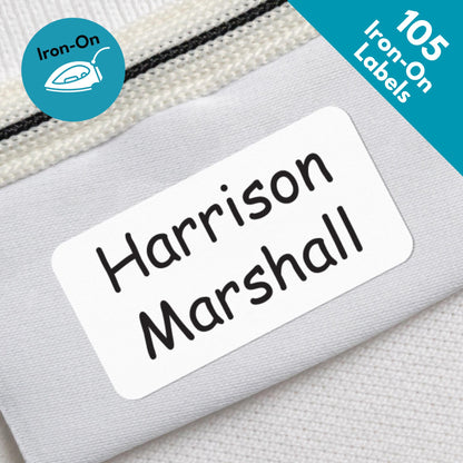 iron-on name labels for clothes clothing iron washable tags for kids care homes