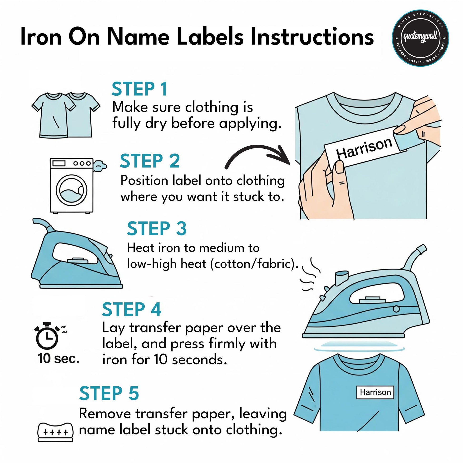 iron on name label instructions how to apply iron-on name tags for clothes clothing