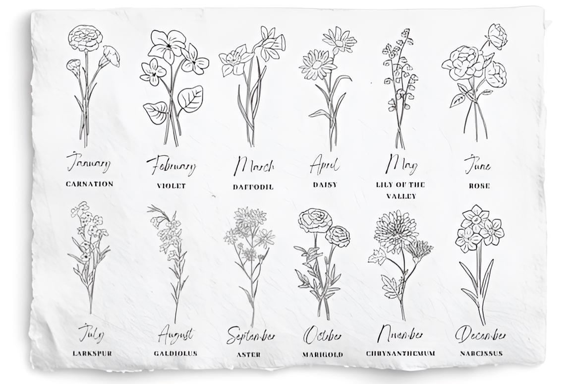 birth flower month personalised leather keyring birthday gift for her mother&#39;s day