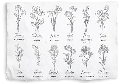 birth flower month personalised leather keyring birthday gift for her mother&#39;s day