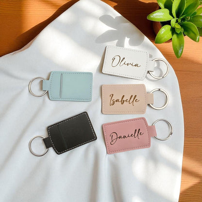 personalised air tag holder keyring
