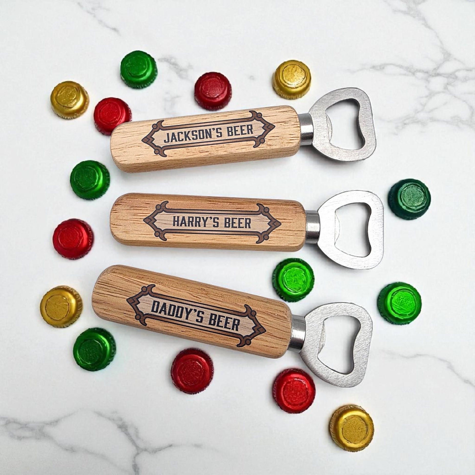 Personalised Name Bottle Opener | Father's Day Gifts | Best Man Groomsmen Custom Gifts For Him