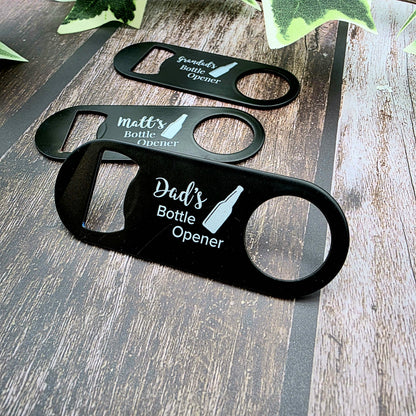 Fathers day gift for him custom bottle opener