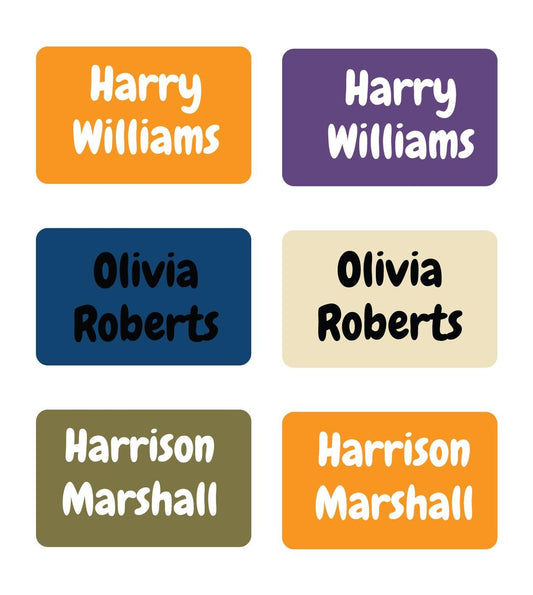 colour name labels tags