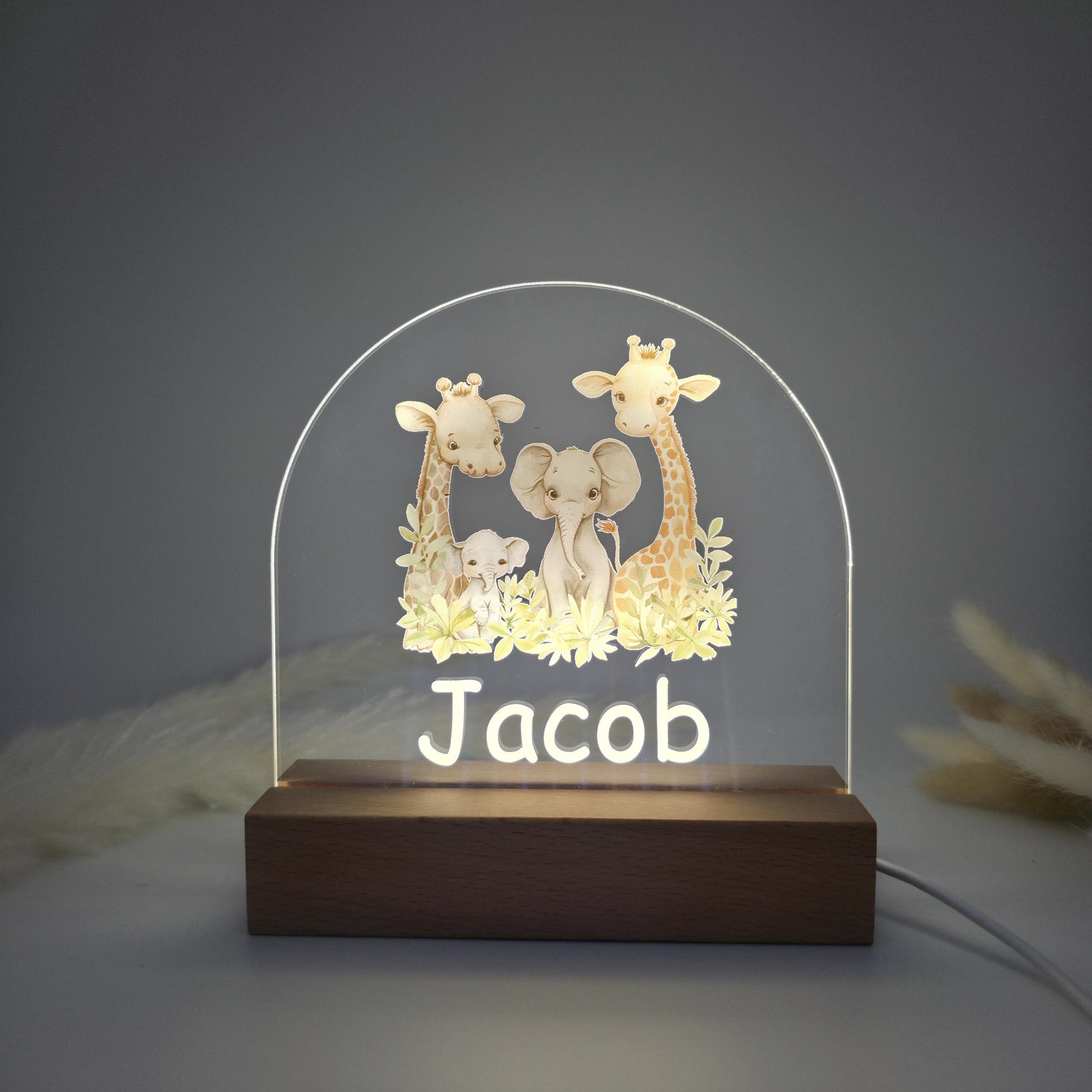 animal night light for baby kids bedroom and nursery