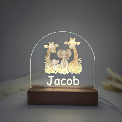animal night light for baby kids bedroom and nursery